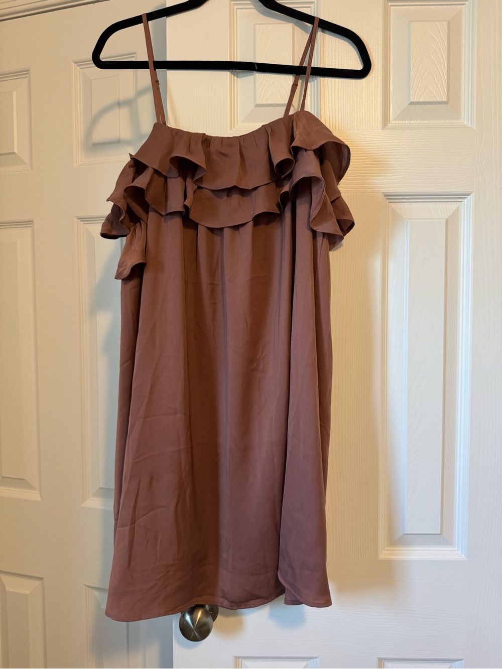Old Navy Mauve Ruffle Spaghetti Strap Mini Dress